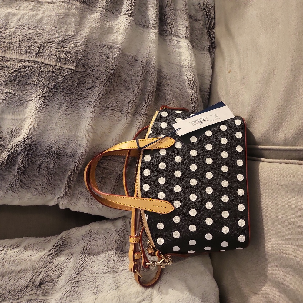 Dooney & Bourke Black Polka Dot Women's Bag - Picture 3 of 3